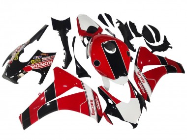 Lojas Carenagens Moto Honda CBR1000RR 2008-2011 - Vermelho Branco Preto Brilhante Corrida