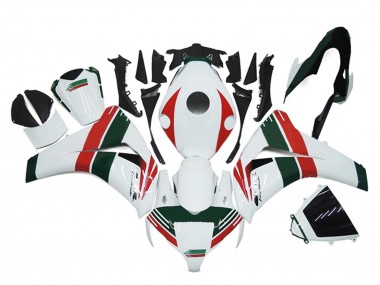 Lojas Carenagens Moto Honda CBR1000RR 2008-2011 - Branco Vermelho Verde Escuro