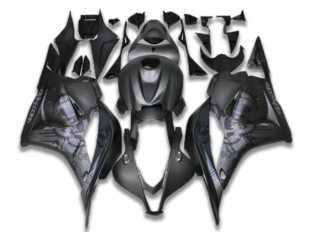 Lojas Carenagens Moto Honda CBR600RR 2009-2012 - Preto Cinzento Crânio
