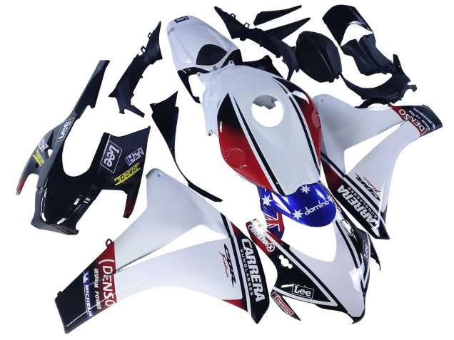 Lojas Carenagens Moto Honda CBR1000RR 2008-2011 - Branco Vermelho Azul Preto Star Lee Carrera