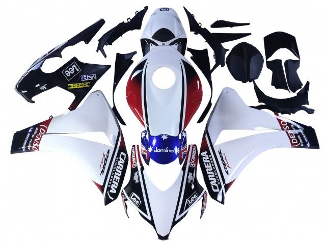 Lojas Carenagens Moto Honda CBR1000RR 2008-2011 - Branco Vermelho Azul Preto Star Lee Carrera