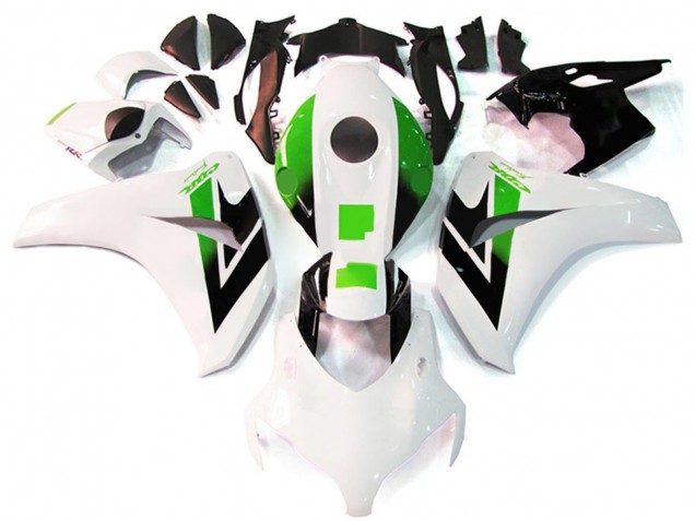 Lojas Carenagem Moto Honda CBR1000RR 2008-2011 - Branco Verde Preto Brilhante