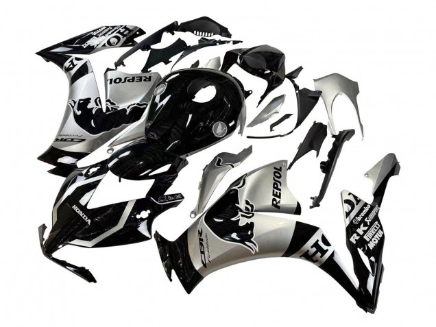 Lojas Carenagens Moto Honda CBR1000RR 2012-2016 - Prata Preto Brilhante Repsol Red Bull
