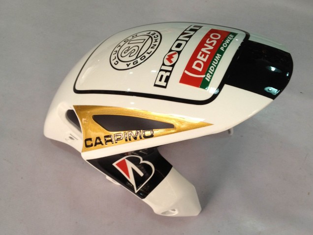 Lojas Carenagens Moto Honda CBR1000RR 2012-2016 - Branco Preto Brilhante Rizoma Playboy
