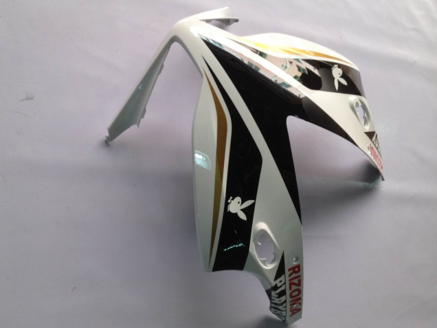 Lojas Carenagens Moto Honda CBR1000RR 2012-2016 - Branco Preto Brilhante Rizoma Playboy