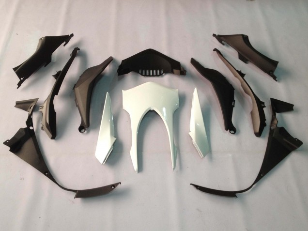Lojas Carenagens Moto Honda CBR1000RR 2012-2016 - Branco Preto Brilhante Rizoma Playboy