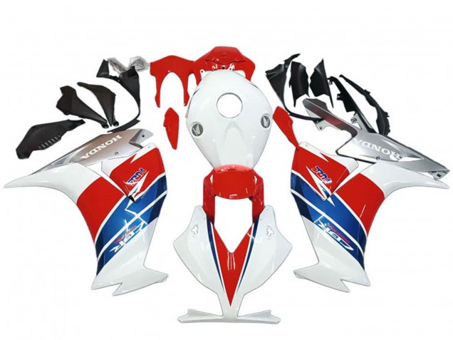 Lojas Carenagens Moto Honda CBR1000RR 2012-2016 - Branco Prata Azul Vermelho