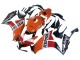 Lojas Carenagens Moto Honda CBR1000RR 2012-2016 - Laranja Branco Vermelho Repsol