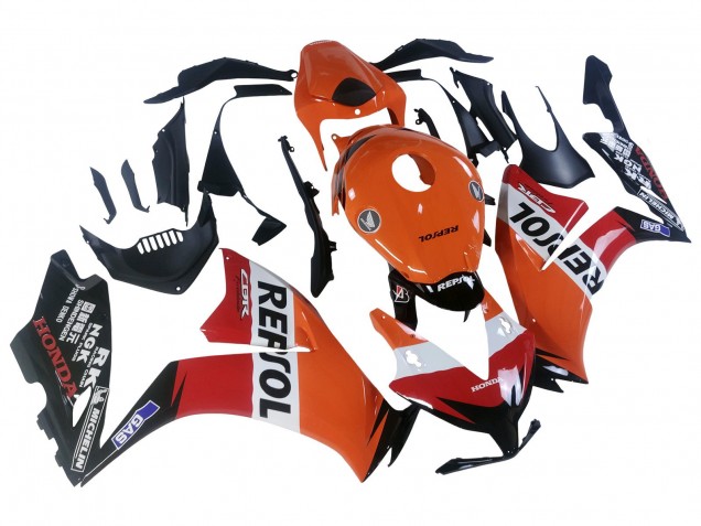 Lojas Carenagens Moto Honda CBR1000RR 2012-2016 - Laranja Branco Vermelho Repsol