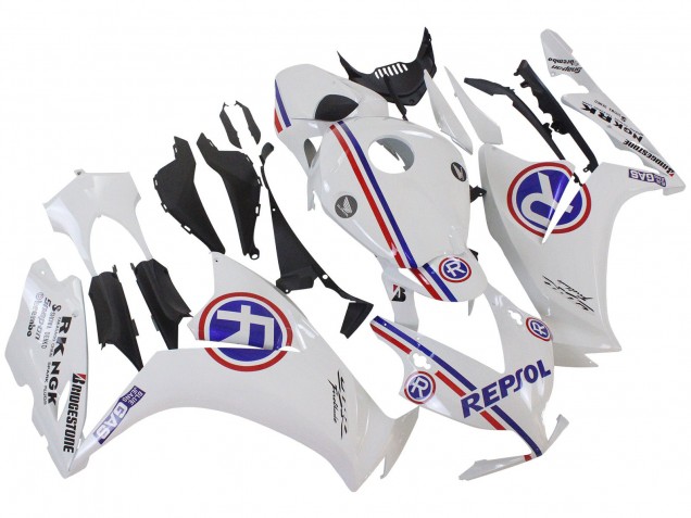 Lojas Carenagens Moto Honda CBR1000RR 2012-2016 - Branco Azul Vermelho Repsol