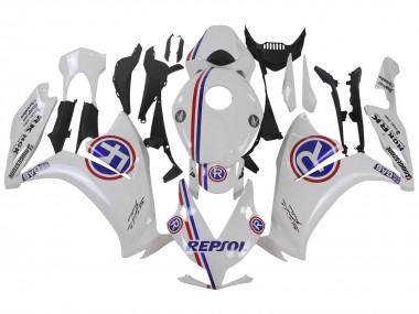 Lojas Carenagens Moto Honda CBR1000RR 2012-2016 - Branco Azul Vermelho Repsol
