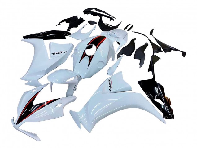 Lojas Carenagens Moto Honda CBR1000RR 2012-2016 - Branco Preto Brilhante