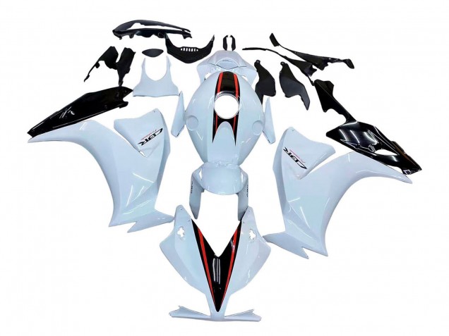 Lojas Carenagens Moto Honda CBR1000RR 2012-2016 - Branco Preto Brilhante