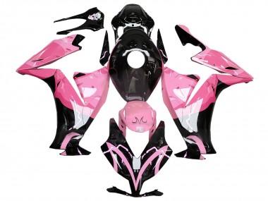 Lojas Carenagens Moto Honda CBR1000RR 2012-2016 - Rosa Preto Brilhante