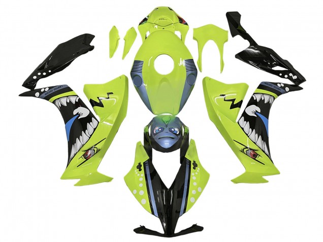 Lojas Carenagens Moto Honda CBR1000RR 2012-2016 - Verde Claro Azul Preto Brilhante Tubarão
