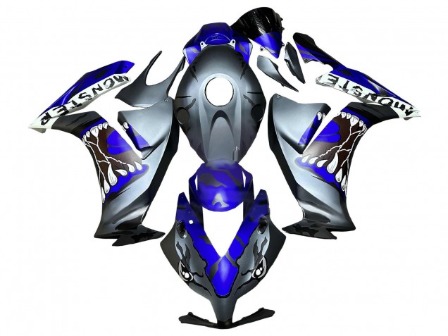 Lojas Carenagens Moto Honda CBR1000RR 2012-2016 - Azul Cinzento Preto Fosco Tubarão