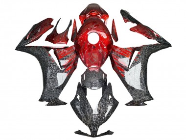 Lojas Carenagens Moto Honda CBR1000RR 2012-2016 - Vermelho Preto Forjado Fibra de Carbono