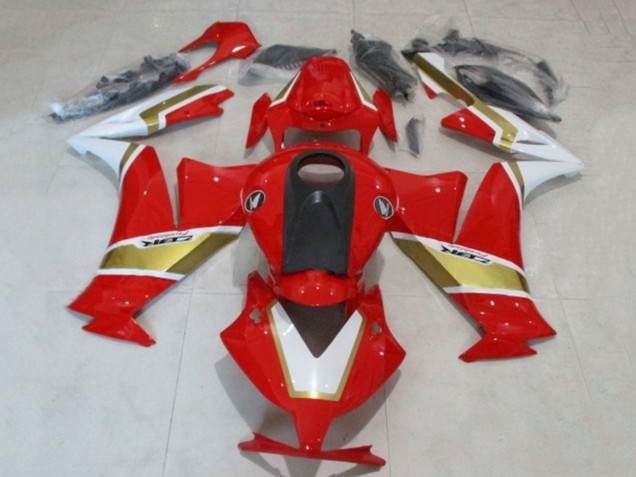 Lojas Carenagens Moto Honda CBR1000RR 2012-2016 - Branco Vermelho Ouro