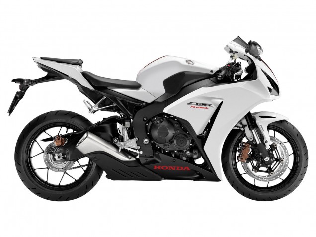 Lojas Carenagens Moto Honda CBR1000RR 2012-2016 - Branco Preto Fosco