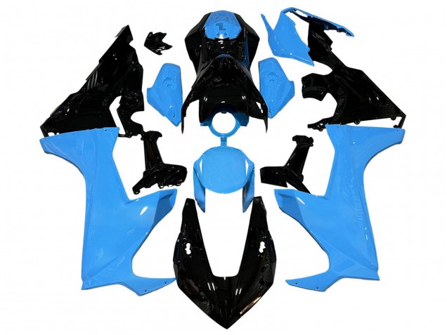 Lojas Carenagens Moto Honda CBR1000RR 2017-2023 - Azul Preto Brilhante