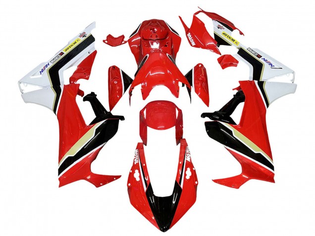 Lojas Carenagem Moto Honda CBR1000RR 2017-2024 - Branco Vermelho Preto