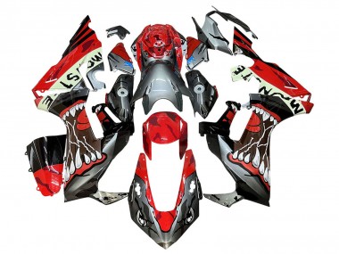 Lojas Carenagens Moto Honda CBR1000RR 2017-2023 - Vermelho Cinzento Preto Monstro Tubarão