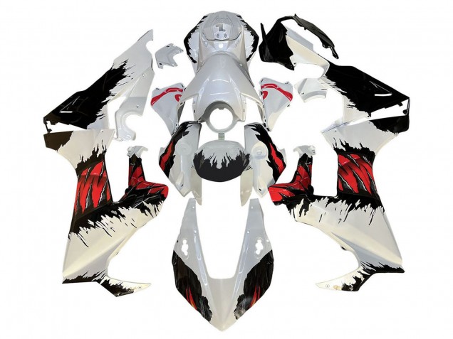 Lojas Kits Carenagem Moto Honda CBR1000RR 2017-2024 - Branco Vermelho Preto