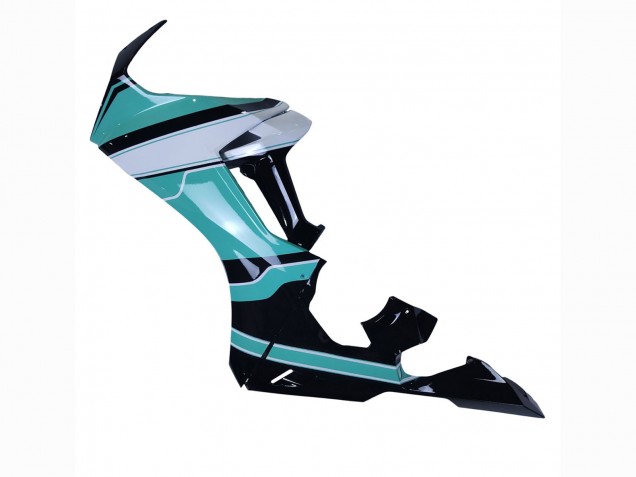 Lojas Carenagens Moto Honda CBR1000RR 2017-2023 - Branco Azul Claro Preto Brilhante