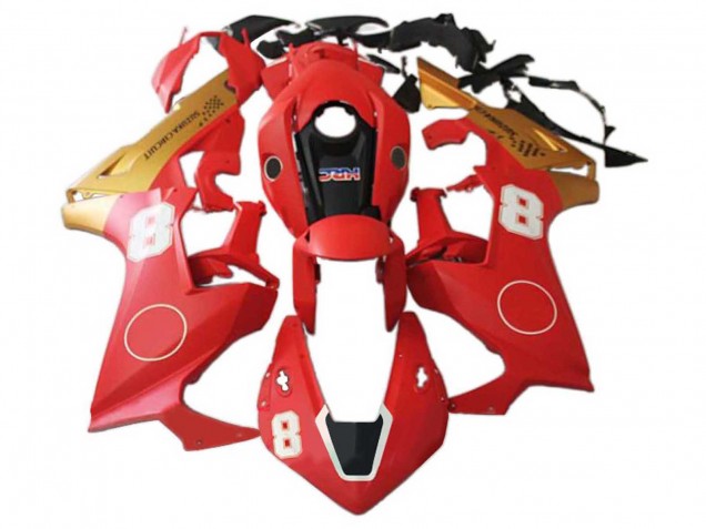 Lojas Carenagens Moto Honda CBR1000RR 2017-2024 - Vermelho Ouro Preto HRC 8