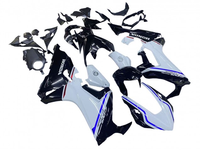 Lojas Kits Carenagem Moto Honda CBR1000RR 2017-2024 - Branco Azul Preto Brilhante