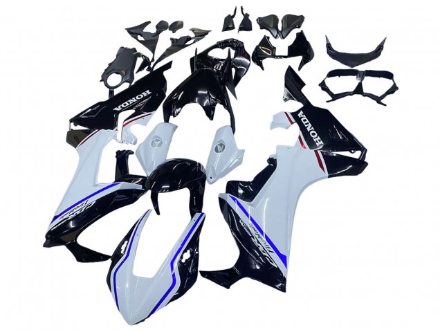 Lojas Kits Carenagem Moto Honda CBR1000RR 2017-2024 - Branco Azul Preto Brilhante