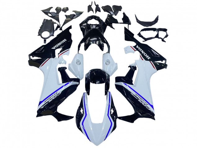 Lojas Kits Carenagem Moto Honda CBR1000RR 2017-2024 - Branco Azul Preto Brilhante