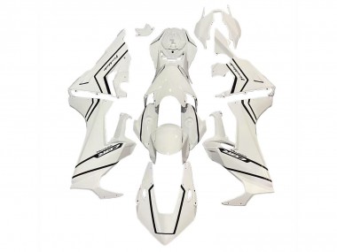 Lojas Carenagens Moto Honda CBR1000RR 2017-2023 - Branco Preto Listra Fireblade
