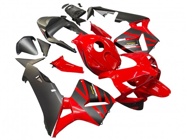 Lojas Carenagens Moto Honda CBR600RR 2003-2004 - Vermelho Preto Fosco Corrida