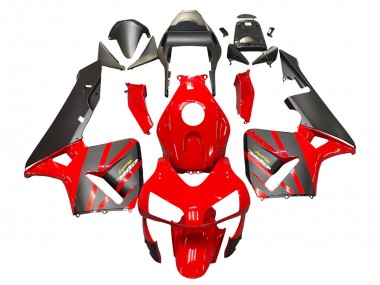 Lojas Carenagens Moto Honda CBR600RR 2003-2004 - Vermelho Preto Fosco Corrida