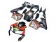 Lojas Carenagens Moto Honda CBR600RR 2003-2004 - Preto Fosco Laranja Repsol Rossi 46
