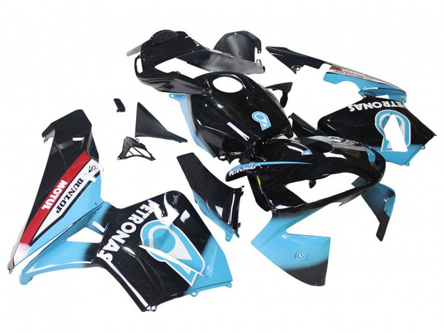 Lojas Carenagens Moto Honda CBR600RR 2003-2004 - Azul Claro Vermelho Preto Brilhante Dunlop