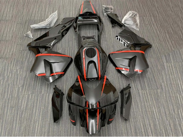 Lojas Carenagens Moto Honda CBR600RR 2003-2004 - Preto Brilhante Vermelho Listra