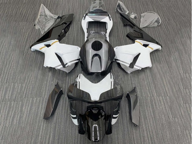Lojas Carenagens Moto Honda CBR600RR 2003-2004 - Branco Preto Brilhante Preto Fosco