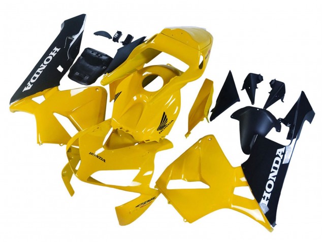 Lojas Carenagens Moto Honda CBR600RR 2003-2004 - Amarelo Preto Brilhante