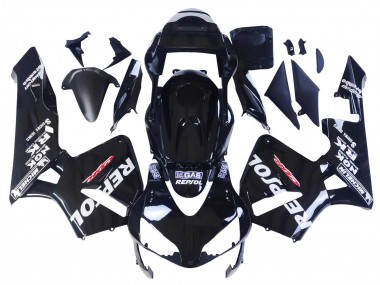 Lojas Carenagens Moto Honda CBR600RR 2003-2004 - Preto Brilhante Branco Repsol