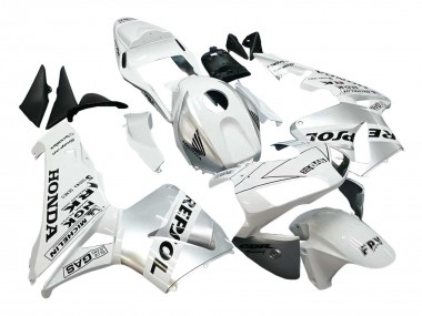 Lojas Carenagens Moto Honda CBR600RR 2003-2004 - Branco Prata Preto Repsol