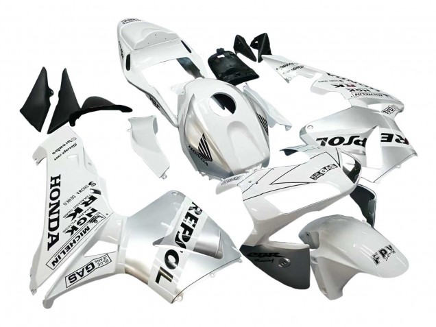 Lojas Carenagens Moto Honda CBR600RR 2003-2004 - Branco Prata Preto Repsol
