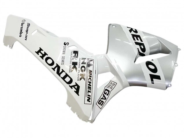 Lojas Carenagens Moto Honda CBR600RR 2003-2004 - Branco Prata Preto Repsol