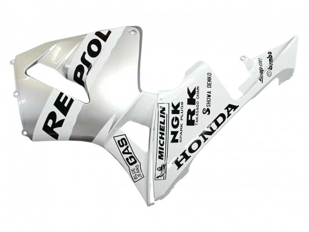 Lojas Carenagens Moto Honda CBR600RR 2003-2004 - Branco Prata Preto Repsol