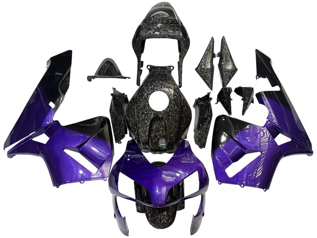 Lojas Carenagens Moto Honda CBR600RR 2003-2004 - Roxo Preto Forjado Fibra de Carbono