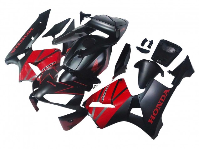 Lojas Carenagens Moto Honda CBR600RR 2003-2004 - Vermelho Preto Brilhante Preto Fosco