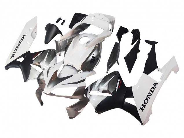 Lojas Carenagens Moto Honda CBR600RR 2003-2004 - Branco Preto Fosco Corrida