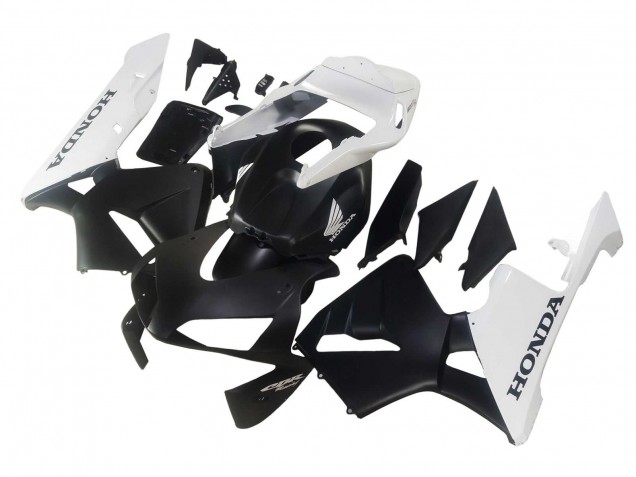 Lojas Carenagens Moto Honda CBR600RR 2003-2004 - Branco Preto Fosco