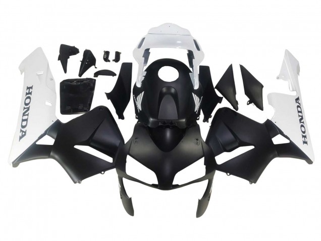 Lojas Carenagens Moto Honda CBR600RR 2003-2004 - Branco Preto Fosco